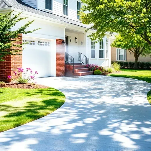 Pristine Richmond VA home exterior with white siding, clean brick accents, lush greenery, and sparkling spotless driveway