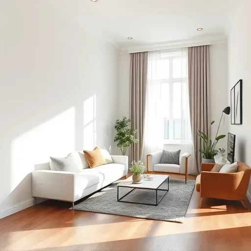 Freshly painted interior room in Varina VA with smooth walls, crown molding, hardwood floors, and natural light.