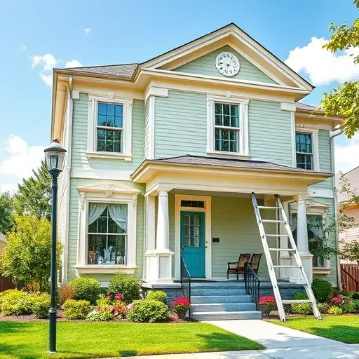 Completed painting project in Manakin Sabot VA showcasing a vibrant home exterior and lush landscaped surroundings.