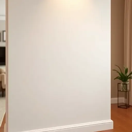 Freshly painted smooth interior wall in a modern Providence Forge home with elegant trim and cozy decor details