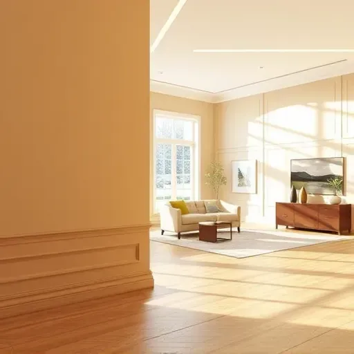 Bright, freshly painted interior in Dumbarton, VA, with warm tones, detailed trim, natural light, and modern decor.