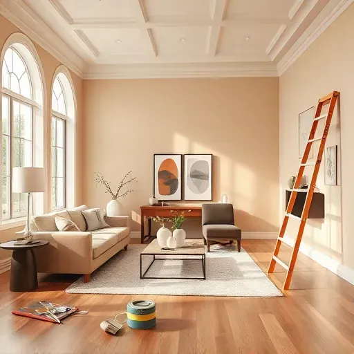 Freshly painted Petersburg, VA interior with smooth walls, modern decor, natural light, and detailed craftsmanship.