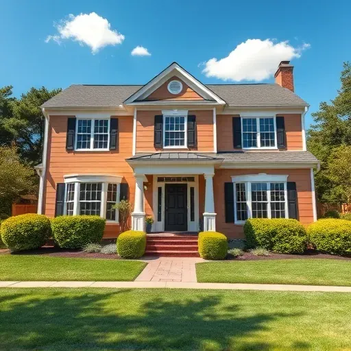 Freshly painted home in Chesterfield VA, featuring elegant colors and manicured lawn, showcasing quality craftsmanship.