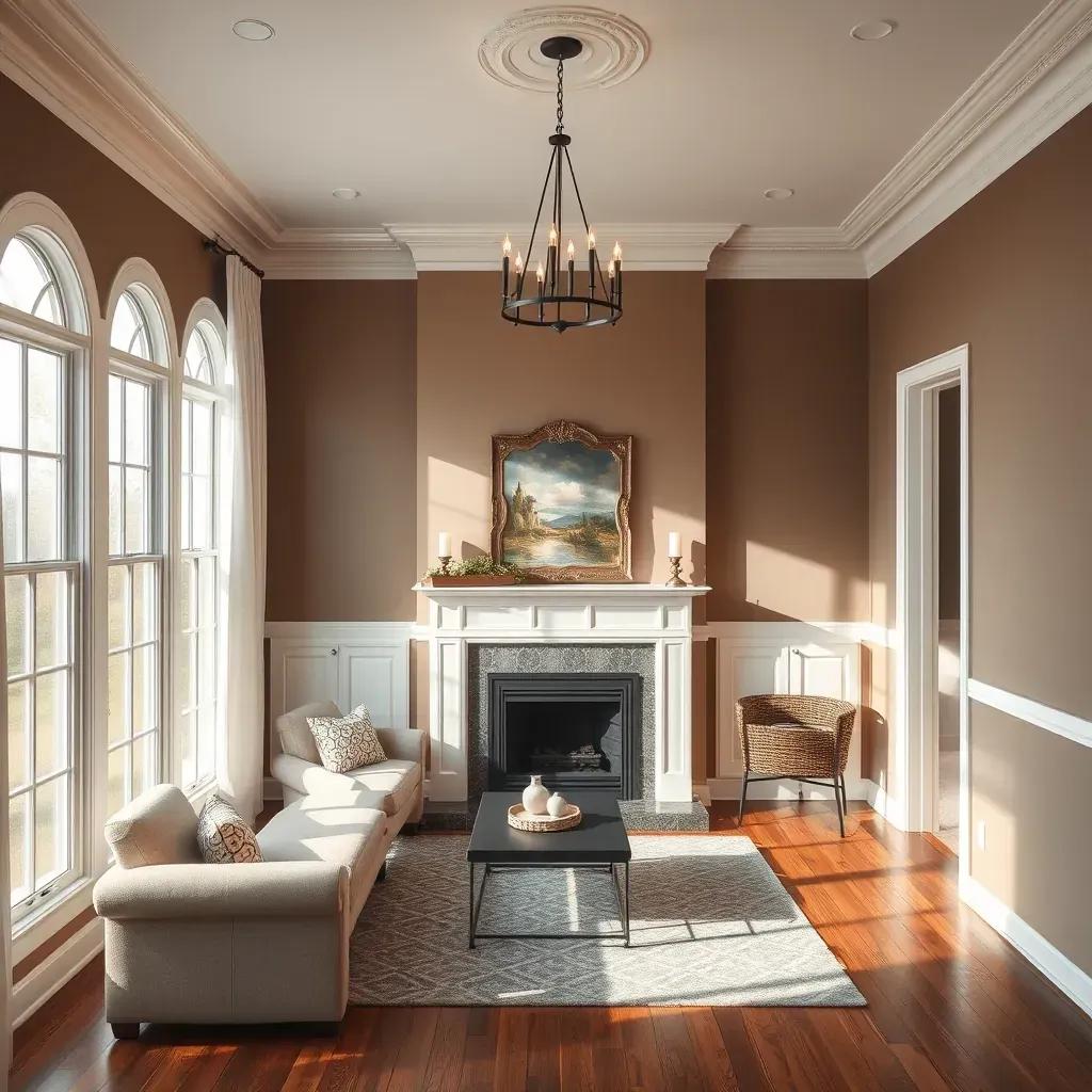 Detailed interior painting scene in a Mechanicsville, VA home showcasing fresh, vibrant wall colors and professional craftsmanship.
