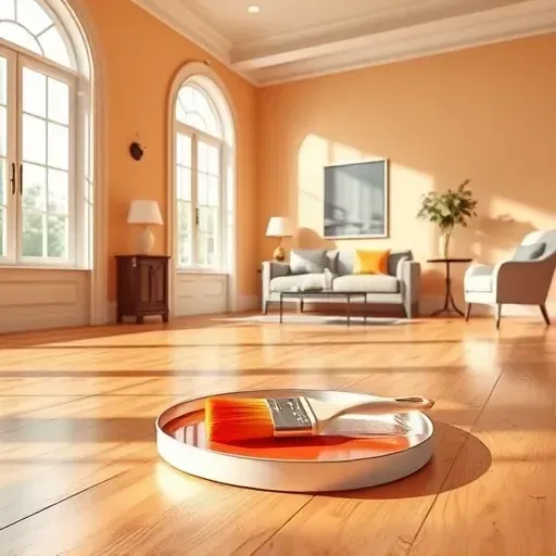 Renovated interior in Colonial Heights VA with warm walls, paint supplies, natural light, elegant furniture, and detailed craftsmanship