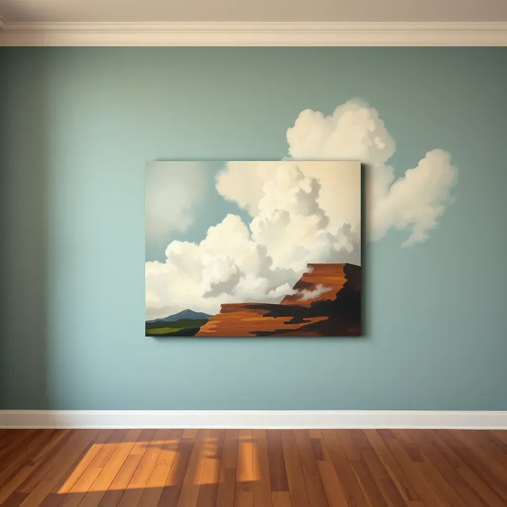 Colorful abstract painting in Wyndham, VA.
