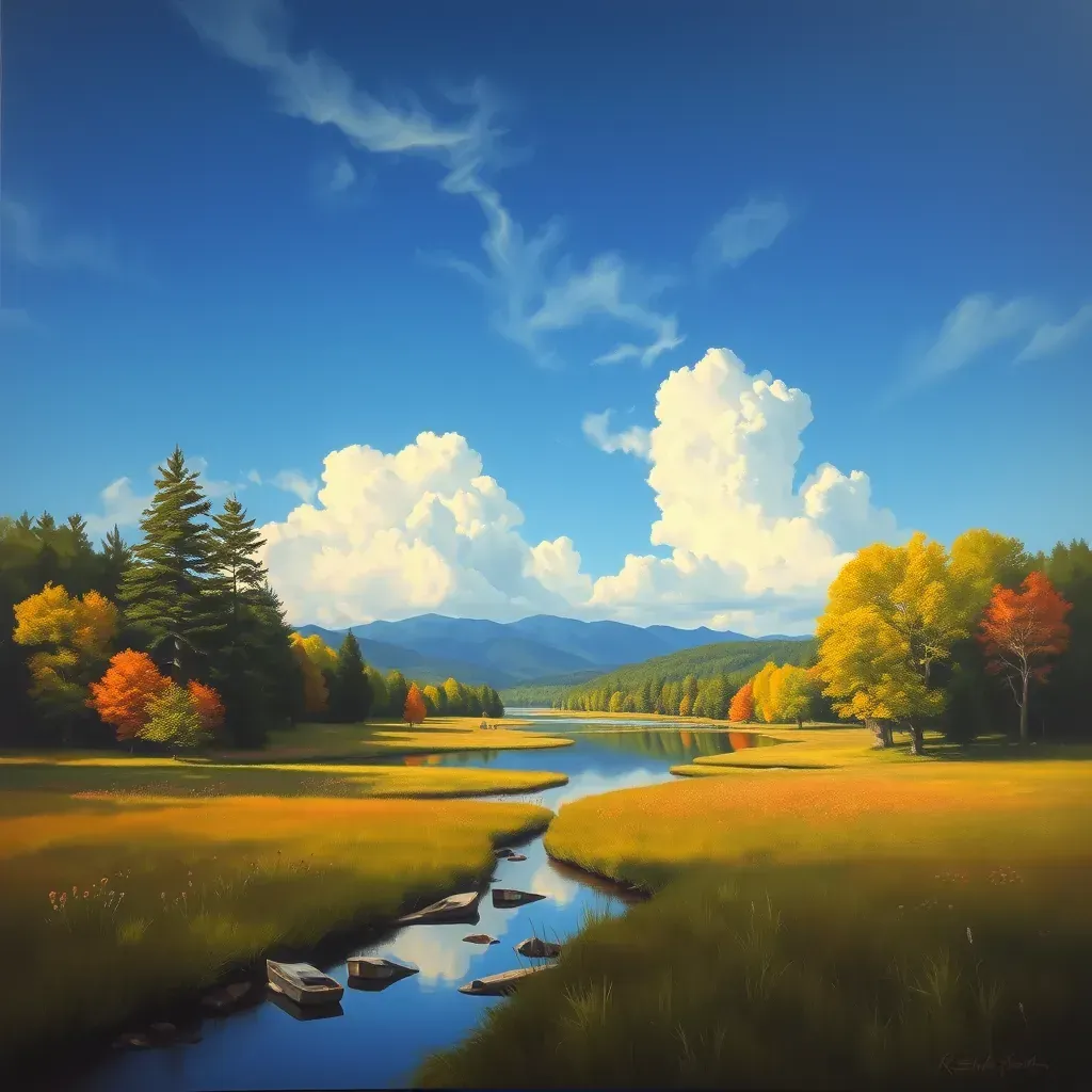 Painting in Manakin Sabot, VA, showcasing vibrant colors and detailed brushwork in a scenic outdoor setting.