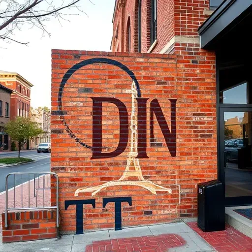 Brightly painted mural on a historic Richmond brick wall with textured red and brown bricks and subtle weathering.
