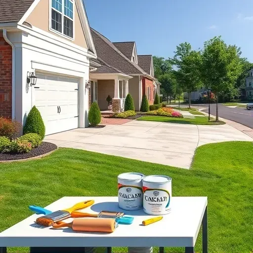 Pristine Hanover, VA home with vibrant painted exterior, neat landscaping, and organized tools on a sunny day.