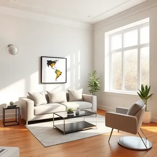 Vibrant painted interior in Providence Forge, VA with modern decor, natural light, sleek furnishings, and pristine walls.