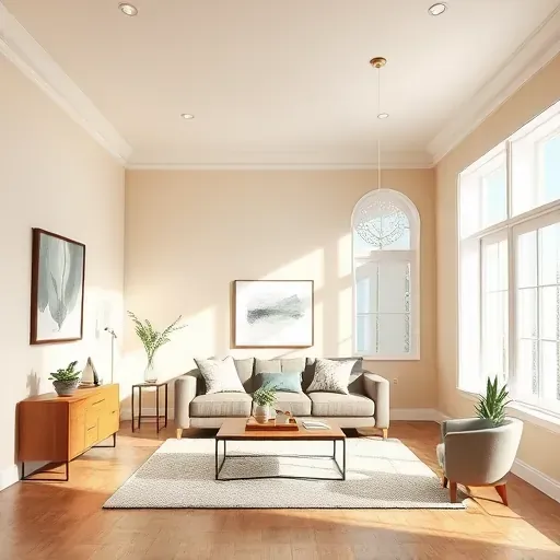 Modern Montpelier living room with freshly painted neutral walls, stylish furniture, and natural light.
