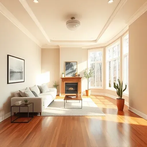 Freshly painted warm neutral walls in a stylish Bellwood, VA living room with hardwood floors, modern furniture, and natural light.