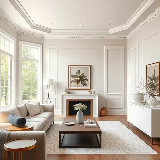 Beautiful renovated living room in Bon Air, VA with neutral walls, elegant decor, natural light, and detailed craftsmanship.
