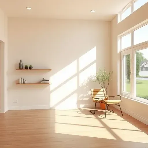 Interior room in Hopewell VA with smooth neutral walls, natural light, modern decor, high ceilings, and a clean, polished look