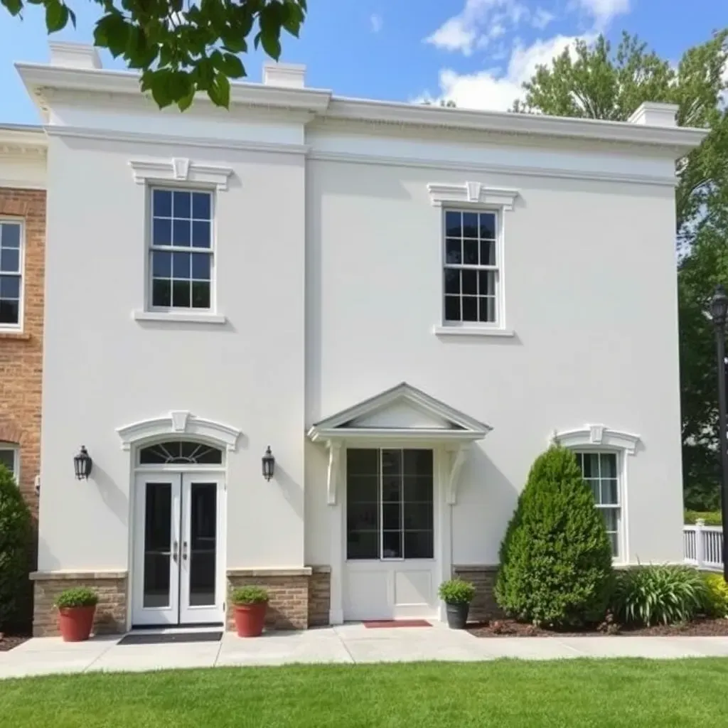 Exterior commercial building painting in Richmond, VA, showcasing vibrant colors and professional craftsmanship.