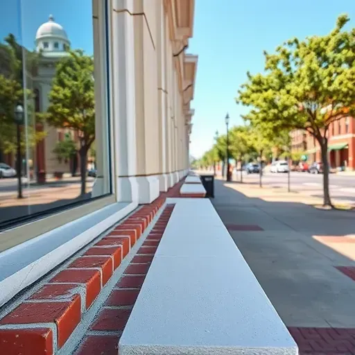 Richmond VA building exterior after professional surface prep with clean brick, stucco, polished trim, and historic downtown background