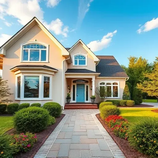 Beautifully painted residential home in Manakin Sabot VA with inviting colors, lush garden path, and serene atmosphere.