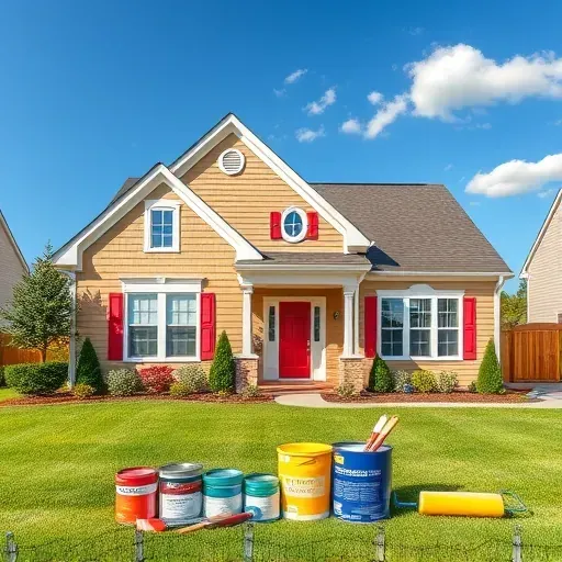 Freshly painted suburban home in Mechanicsville VA showcasing vibrant colors, precise finishes, and a welcoming lawn.