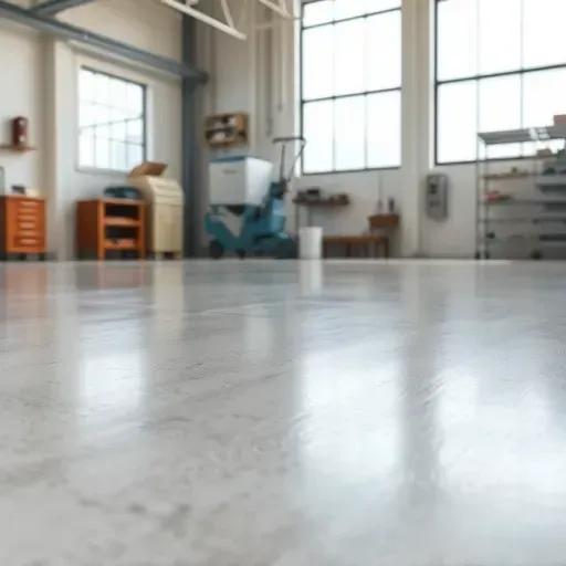 Pristine polished concrete or hardwood floor in Richmond VA workspace highlighting expert surface preparation and professionalism