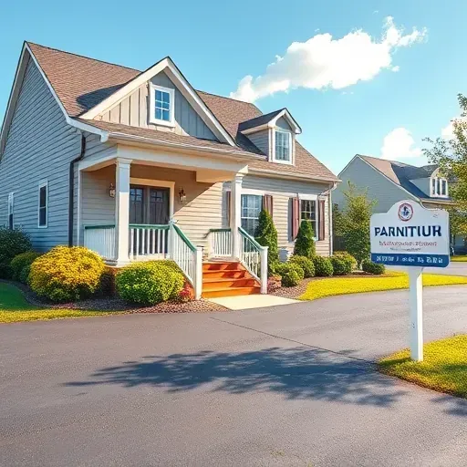 Completed painting project in Midlothian VA featuring soft grey house siding, white trim, porch railings, and vibrant landscaping.