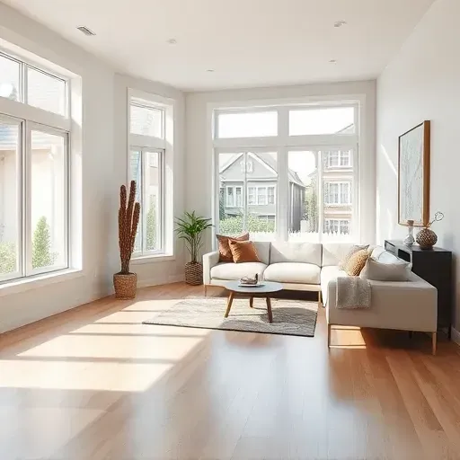 Modern interior in Ashland VA with flawless matte walls, natural light, stylish furniture, and inviting decor.