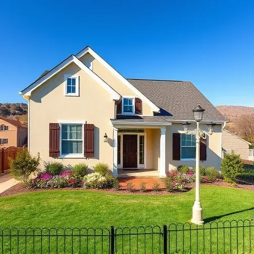 Beautifully painted modern home in Laurel VA, featuring inviting colors, manicured garden, and serene landscape.