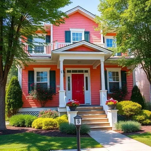 Beautifully finished residential home in Chester VA with vibrant freshly painted walls and inviting garden details.