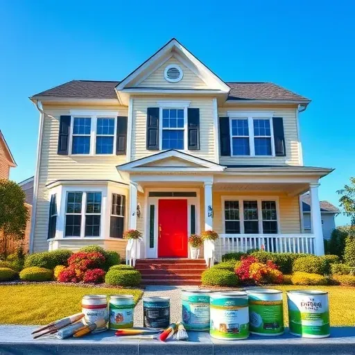 Beautifully painted residential home in Hanover VA, showcasing vibrant colors and meticulous landscaping details.