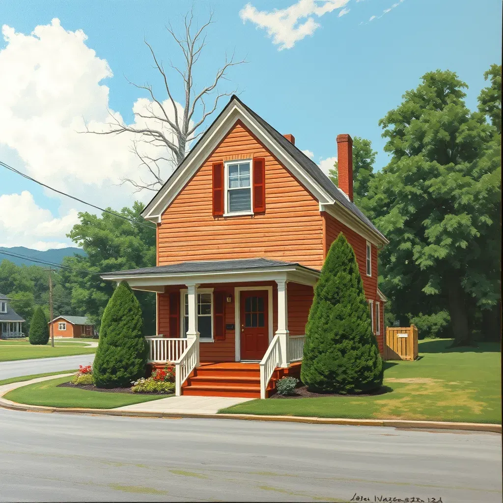 Painting in Ashland, VA, showcasing vibrant colors and detailed brushwork in a sunny outdoor setting.