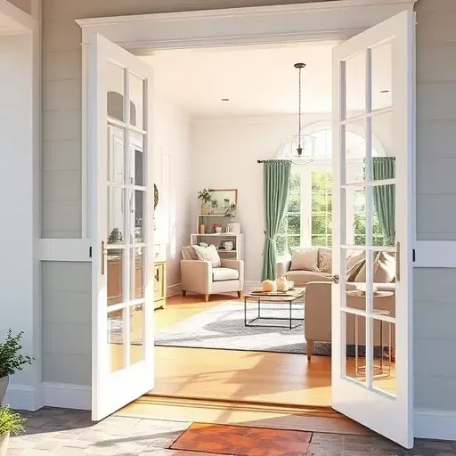 Home exterior in Bellwood VA showing a freshly painted vibrant living room with smooth walls, modern decor, and natural light.