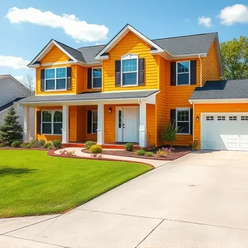 Freshly painted Chesterfield, VA home with vibrant siding, manicured lawn, blooming flowers, and a bright, inviting atmosphere.