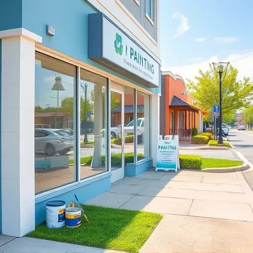 Providence Forge VA painting contractor's modern storefront with landscaped yard, logo, and freshly painted, inviting exterior.