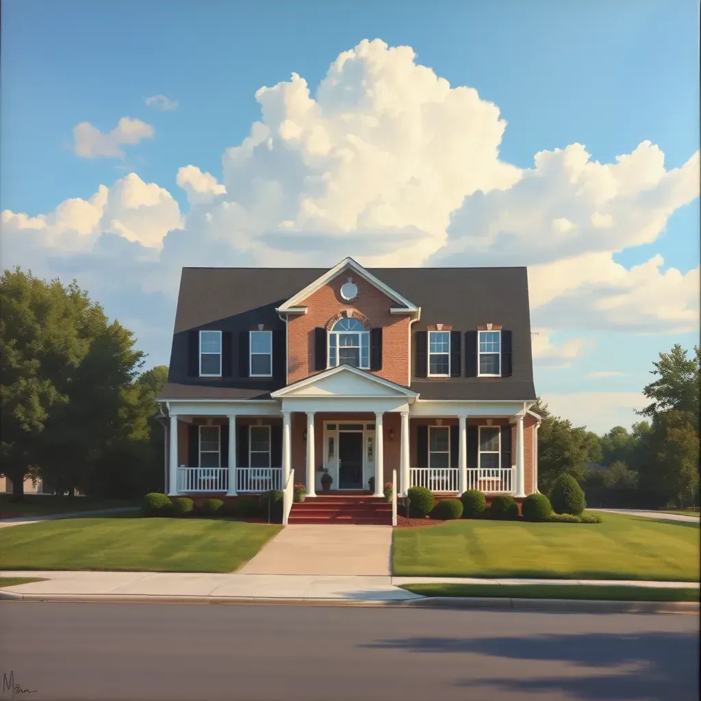Painting in East Highland Park, VA, showcasing vibrant colors and urban scene on a sunny day.