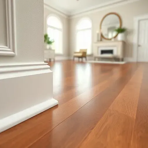 Immaculate white trim with smooth surface and subtle reflections in a modern Richmond VA home interior highlighting craftsmanship