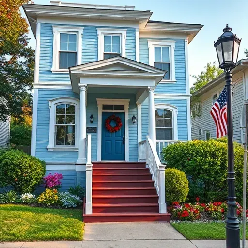 Completed painting project showcasing a vibrant, freshly painted exterior of a house in Richmond, VA.