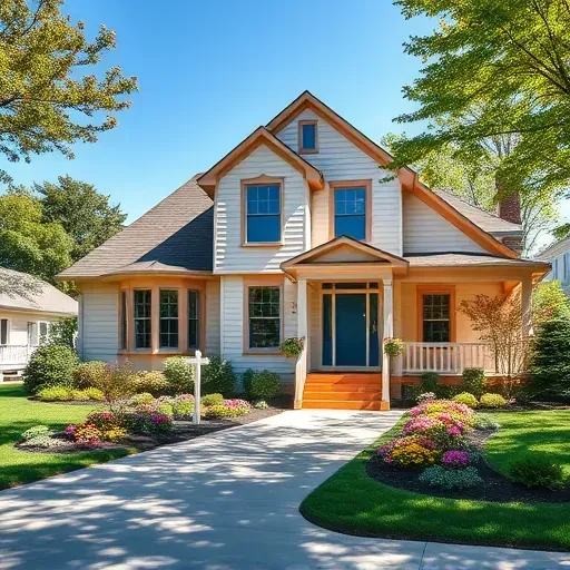 A beautifully renovated home in Montpelier VA featuring soft painted walls, vibrant trim, and a flourishing garden.