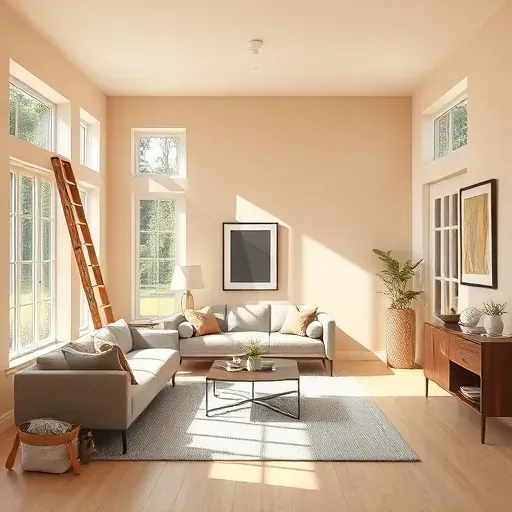 Freshly painted neutral interior room in Rockwood VA with modern furniture, natural light, and detailed craftsmanship