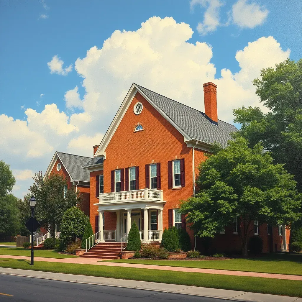 Painting in Midlothian, VA showcasing vibrant colors and detailed landscaping.