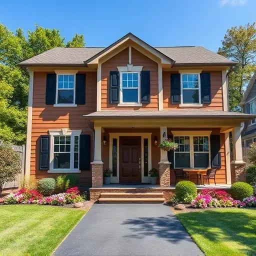 Completed residential painting project in Meadowbrook VA showcasing a modern craftsman style home with vibrant landscaping.