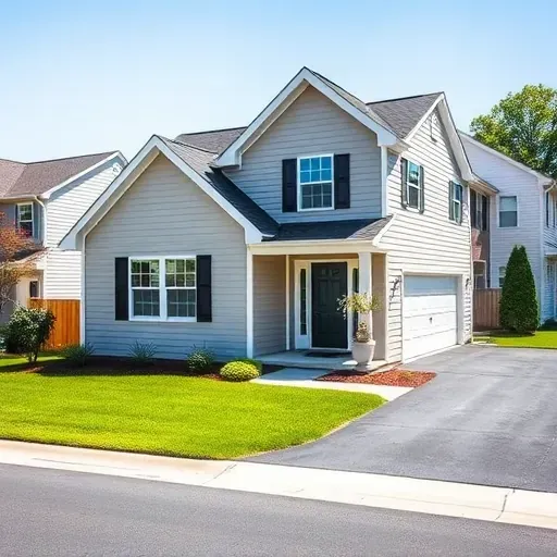 Beautifully painted modern home in Hopewell, VA, with vibrant, smooth siding, shutters, and trim, set in a lush, sunny yard.