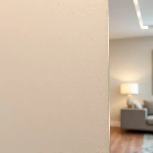 Pristine drywall repair in Richmond VA showing smooth blended paint, textured surface, and clean edges in a modern interior