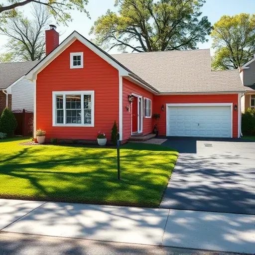 Freshly painted residential house in Richmond VA with vibrant exterior, white trim, lush yard, and sunny suburban setting