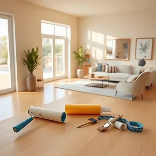 Bright, inviting interior in Richmond VA with freshly painted neutral walls, modern tools, and stylish furnishings.