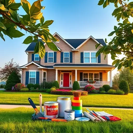 A beautifully painted residential home in Colonial Heights VA, featuring vibrant colors and manicured landscaping.