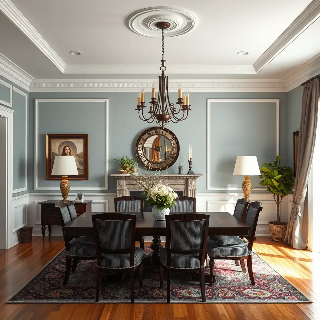 Bright Highland Springs living room with freshly painted soft neutral walls, white trim, hardwood floors, and organized painting tools.