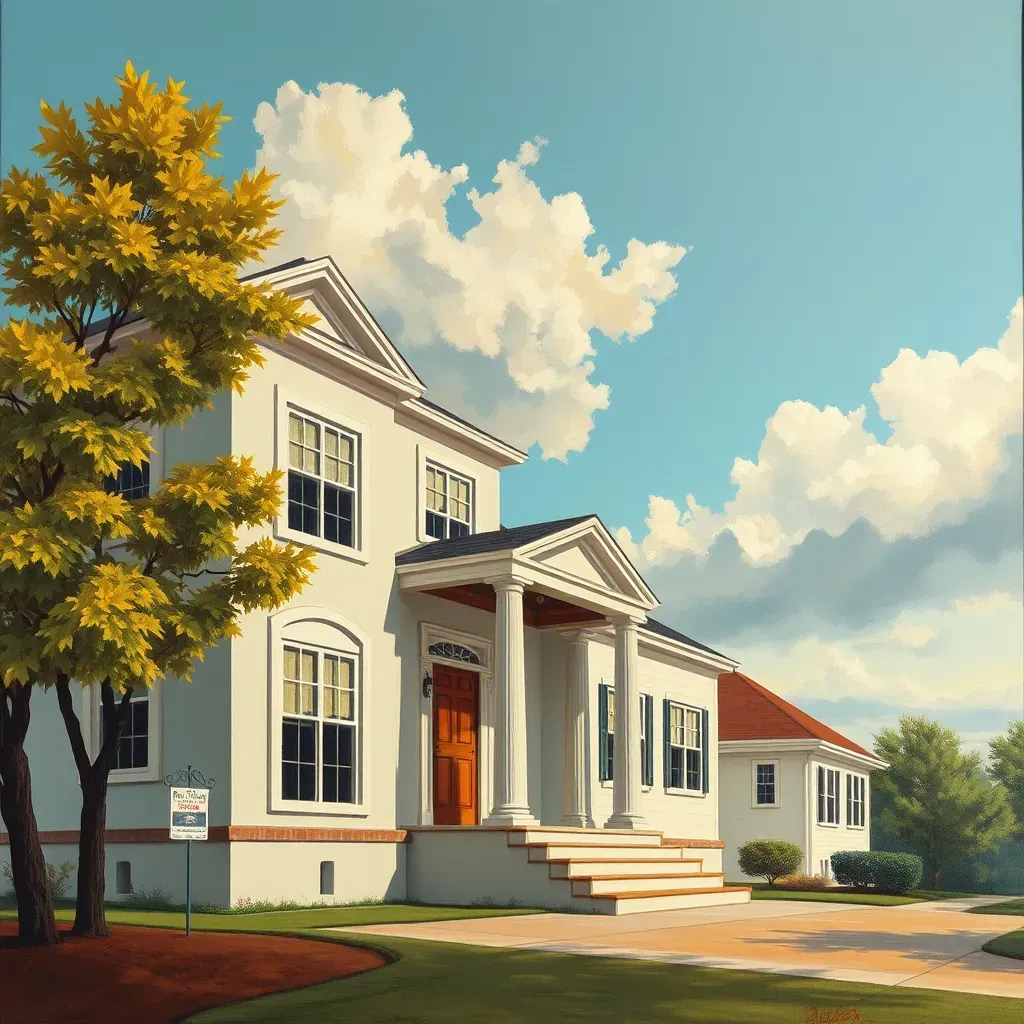 Detailed scene of Moseley, VA, showcasing scenic countryside, lush green fields, and charming rural homes.