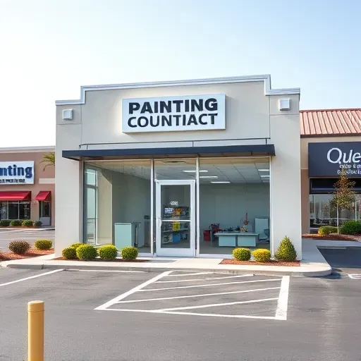 Short Pump VA painting contractor with a modern storefront, freshly painted exterior, and professional signage.