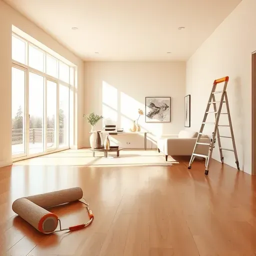 Freshly painted interior in Providence Forge, VA with warm neutral walls, natural light, polished hardwood, and modern decor.
