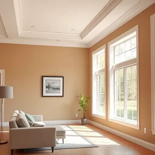 Freshly painted interior in Hanover, VA featuring smooth, neutral walls, natural light, clean lines, and stylish decor.