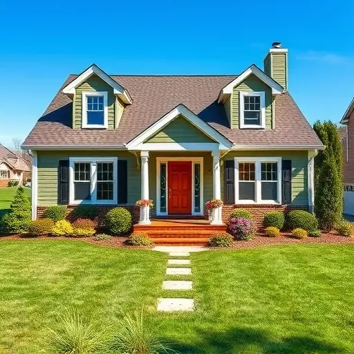 A freshly painted suburban house in Laurel VA with vibrant colors, manicured yard, and clean driveway highlights craftsmanship.